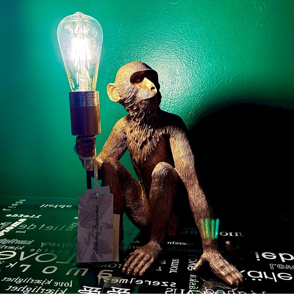 Tommy Bahama Other - Tommy Bahama Gold Monkey Sitting Bulb Lamp Designer Rare Exotic Tropic Collector